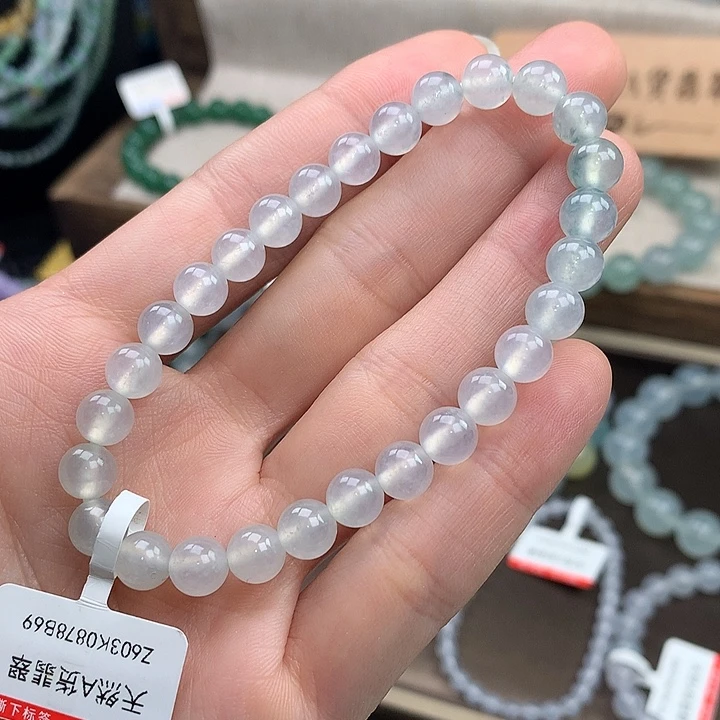 翡翠未镶嵌手链正冰飘花