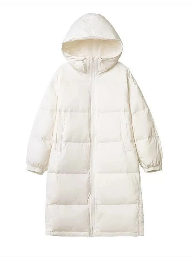 0145  时尚气质休闲女士收腰中长款百搭保暖秋冬棉服