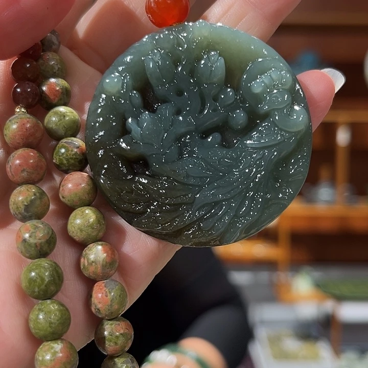 未镶嵌岫玉毛衣链
