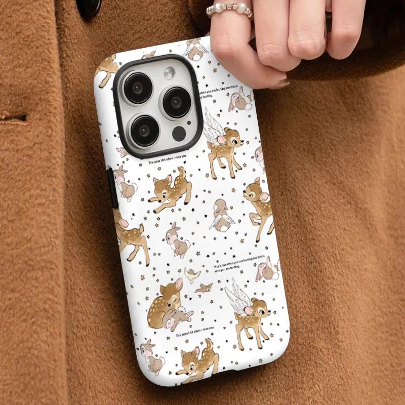 小鹿斑比苹果16手机壳iphone15pro华为14小米1312适用oppo女vivo