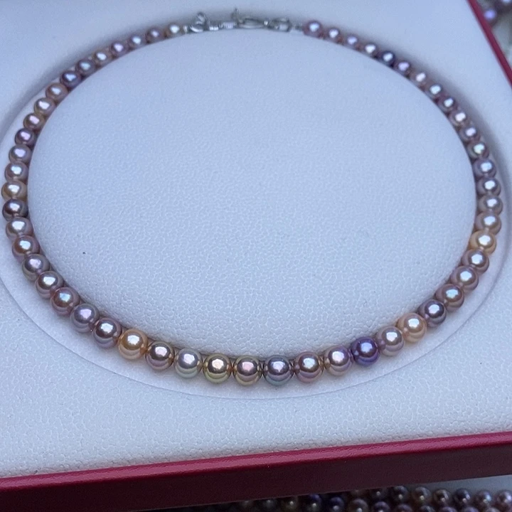 淡水珍珠项链未镶嵌7-7.5m