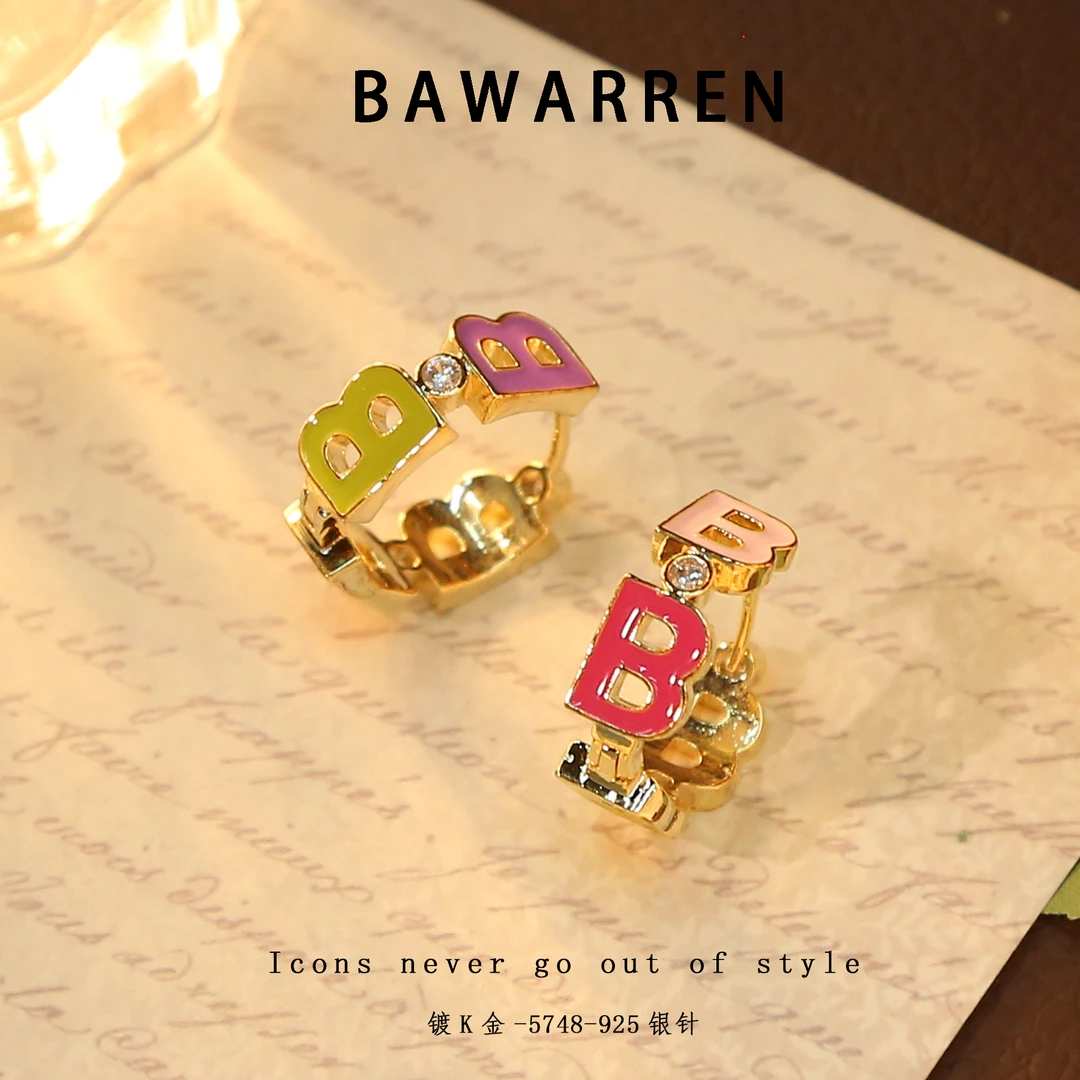 Bawarren 美❤ 精工CNC 5748-精致耳环简约百搭