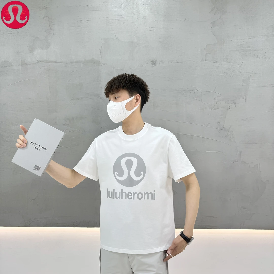 luluheromi男时尚休闲百搭潮流T恤夏季半袖宽松圆领舒适纯棉短袖