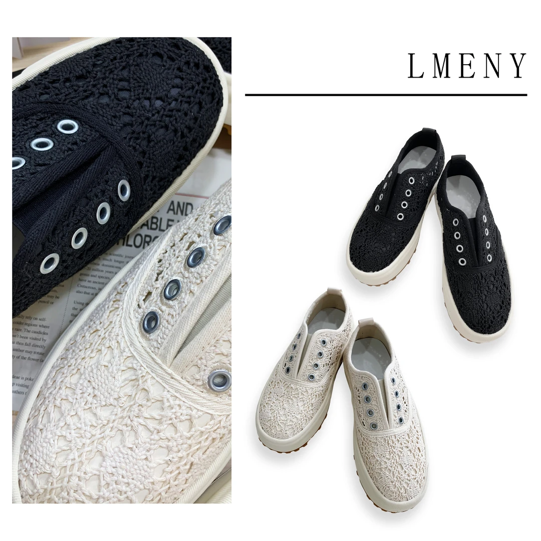 LMENY蕾丝网面一脚蹬 休闲舒适渔夫鞋25BP010