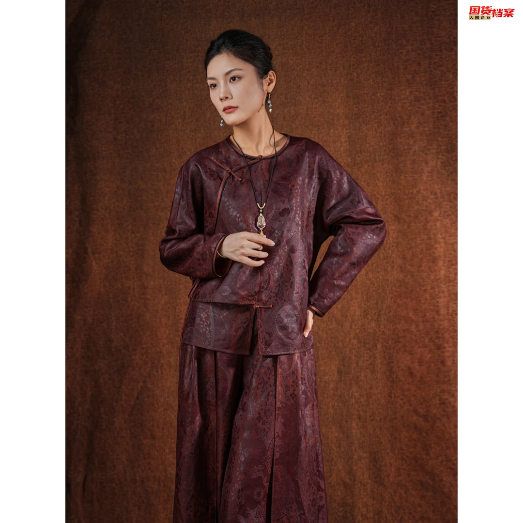 【万象有衣】妙法莲华-原创设计师款香云纱上衣-8252