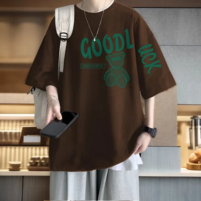 重磅纯棉大码宽松胖子80-200斤T恤衫短袖夏季男士半袖印花上衣服