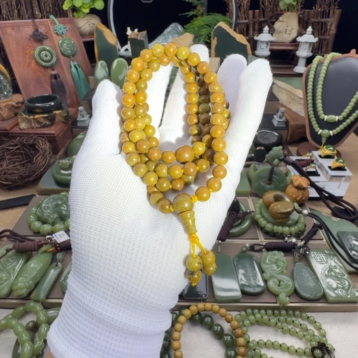 岫岩河磨玉（透闪石质玉）未镶嵌手链