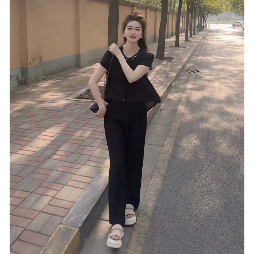 『简约舒适U』设计显瘦百搭时尚套装7440