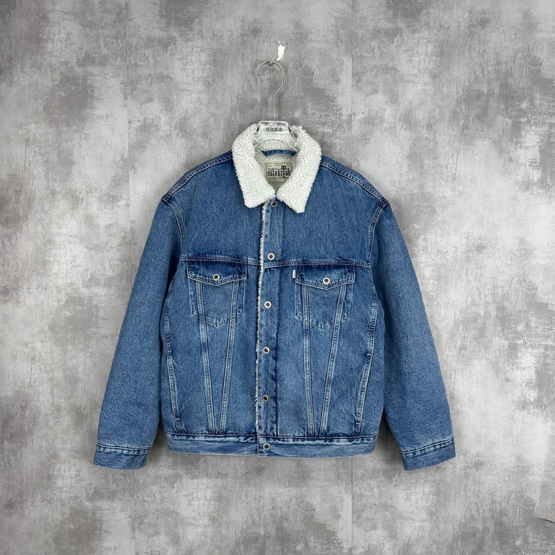 全新未使用 Levi's/李维斯 秋冬厚实水洗羊羔绒牛仔夹克外套 M码