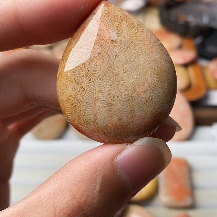 逆***薇硅化珊瑚未镶嵌颈饰