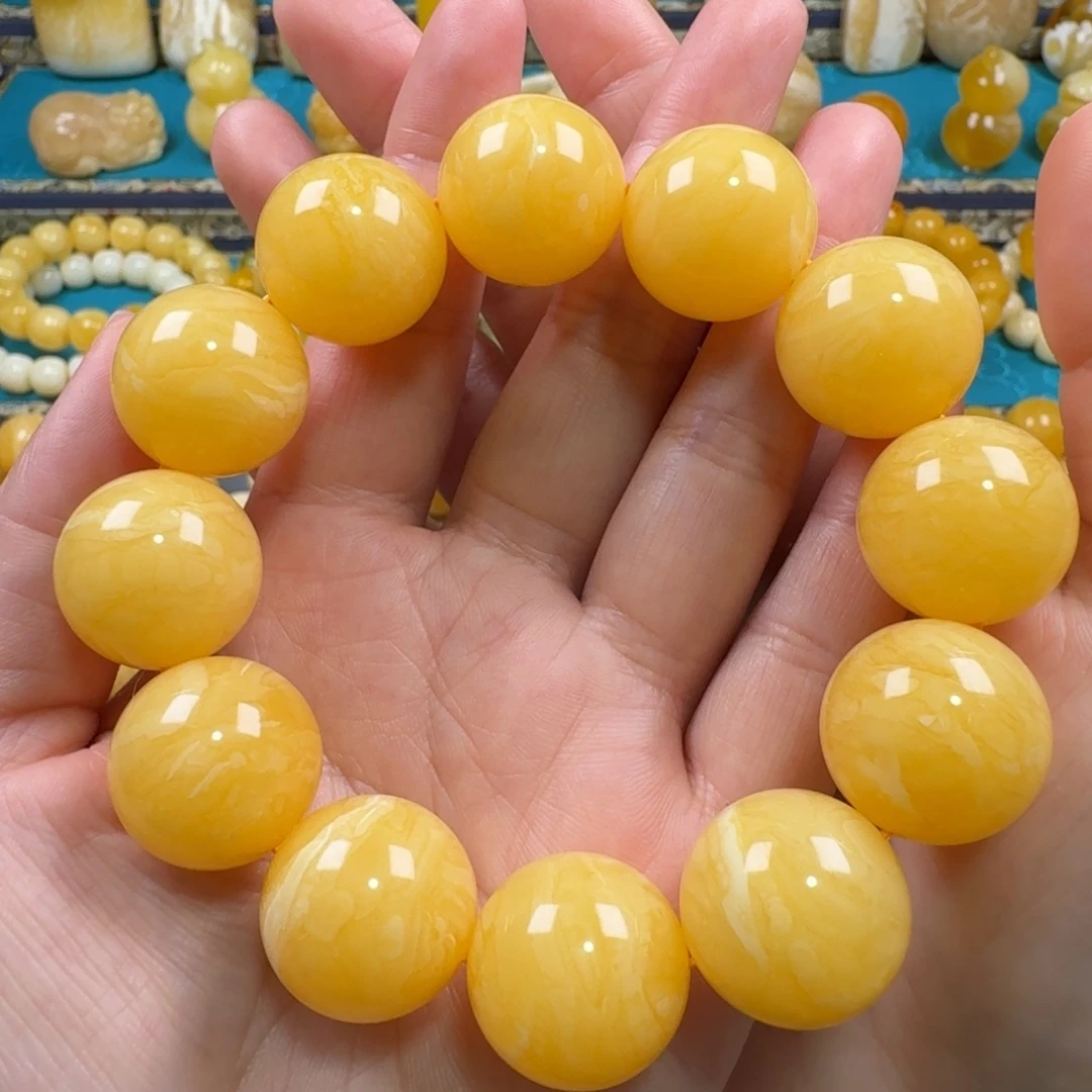 琥珀未镶嵌手链同料