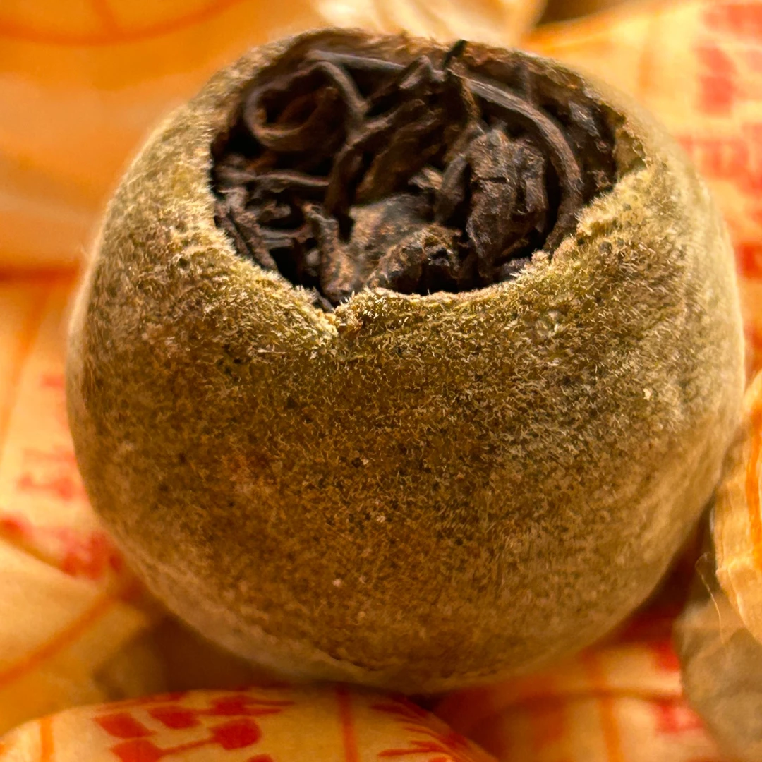 化橘红普洱茶2016年橘红果手工制作口感谆小青橘