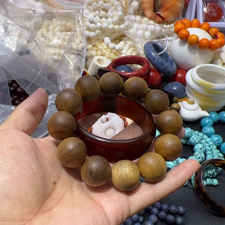 大果紫檀（缅甸花梨）加宽全血手镯