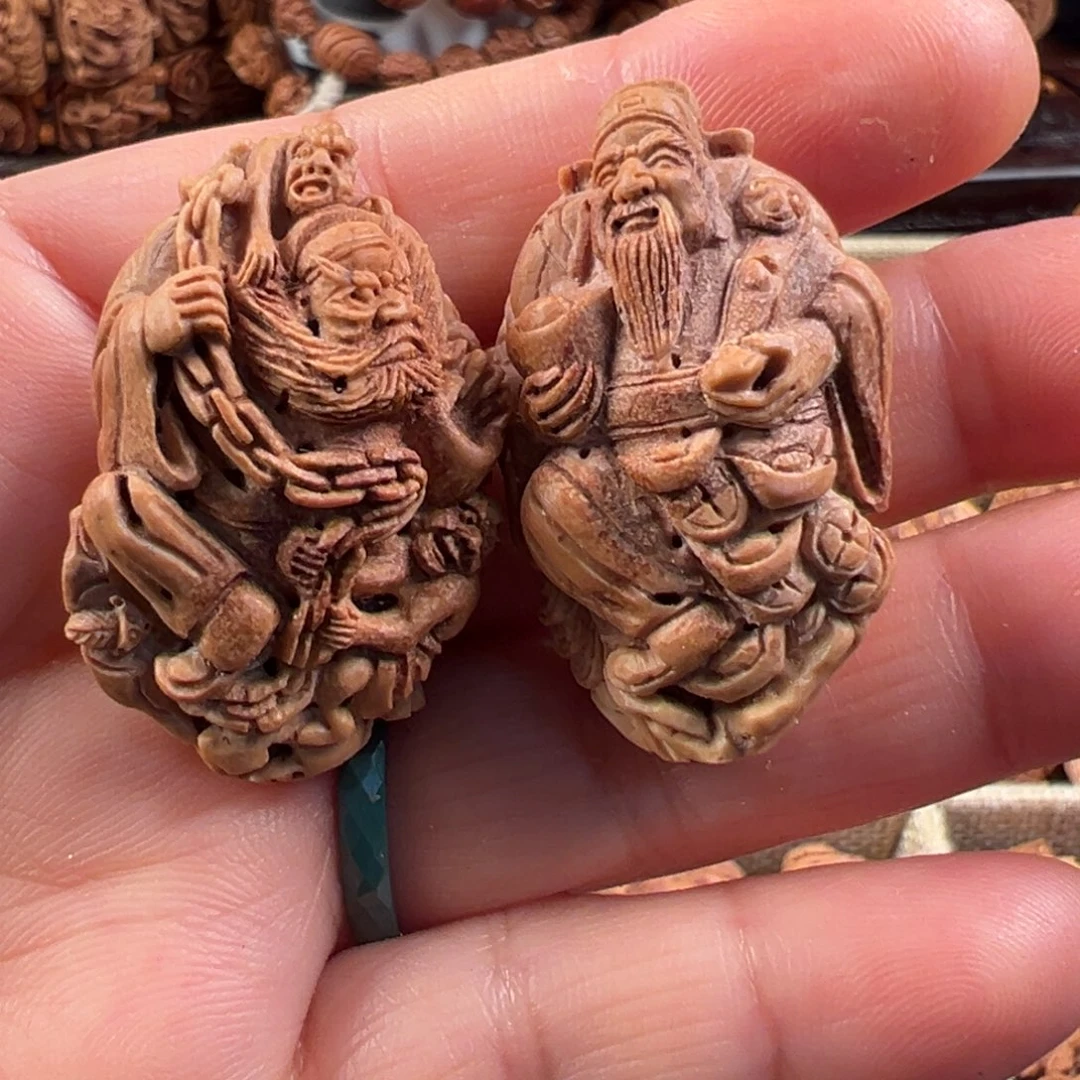 桃核手串G****0桃核雕刻钟馗