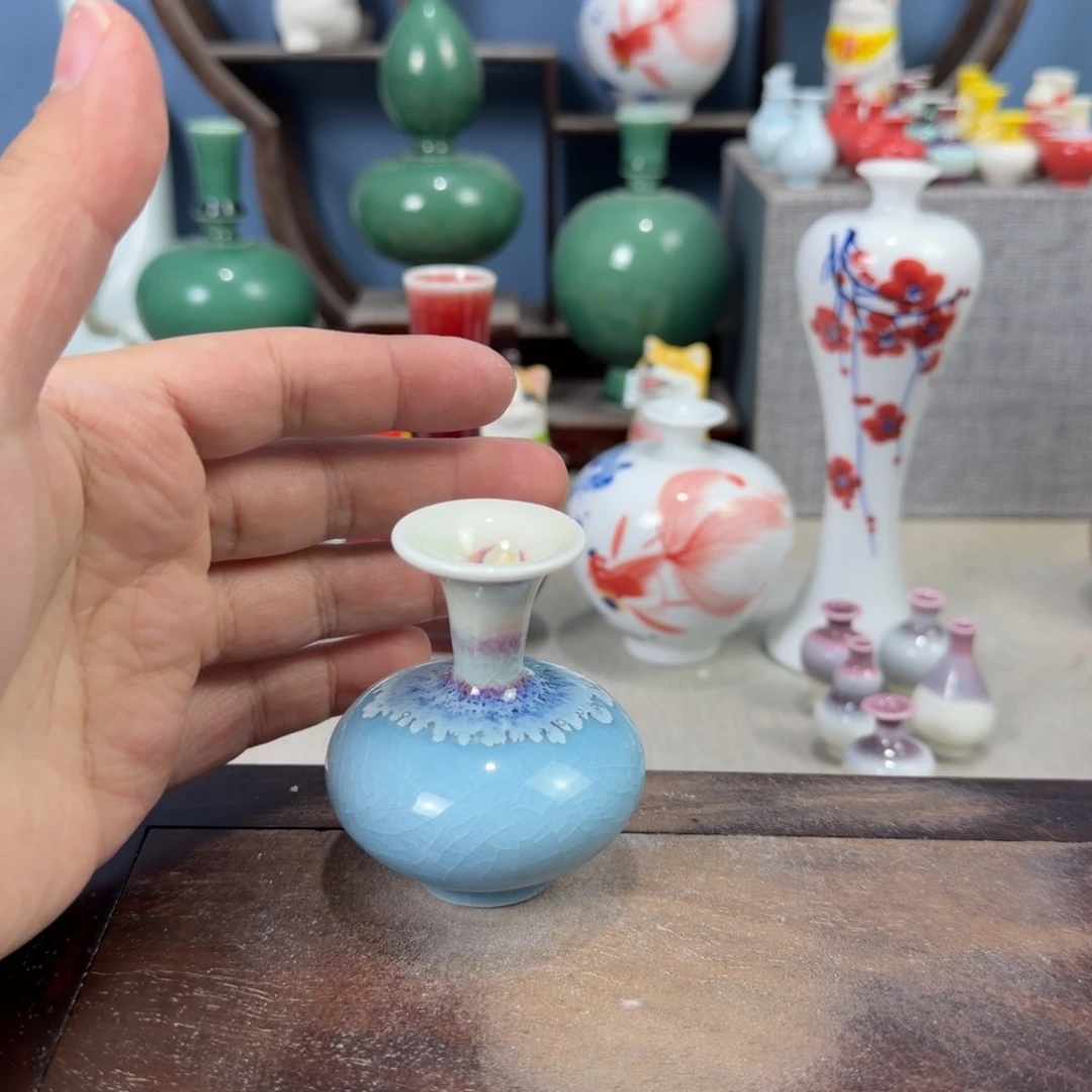 陶瓷手工小花器摆件