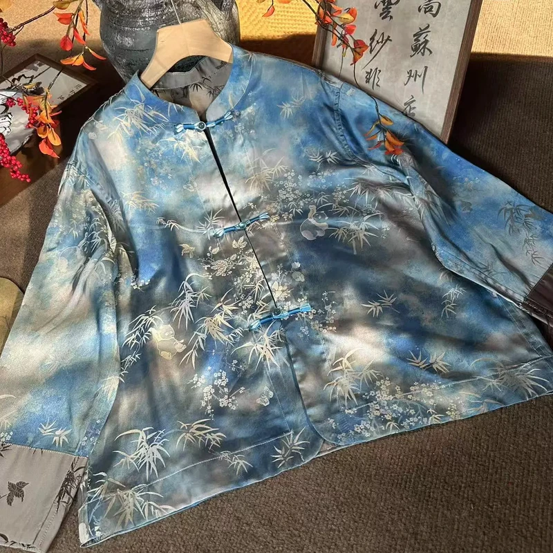 夏季新款新中式国风宽松显瘦百搭提花开衫外套上衣