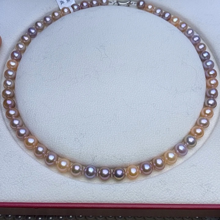 颈饰淡水珍珠银S925镶嵌混彩