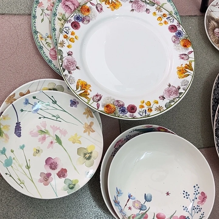 四***一新骨瓷7个餐具微瑕完美主义者慎拍