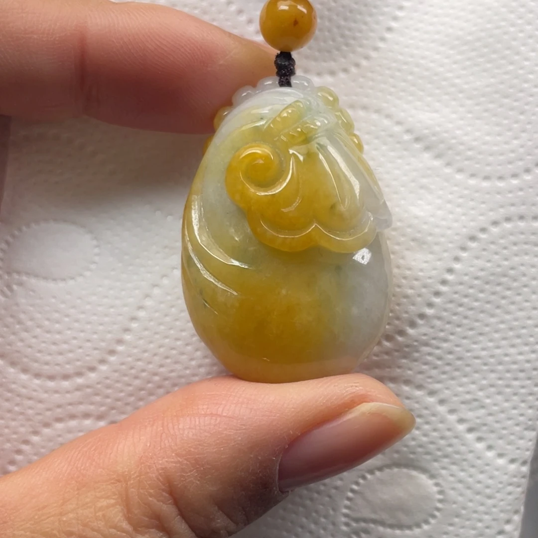翡翠未镶嵌颈饰翡翠钱袋