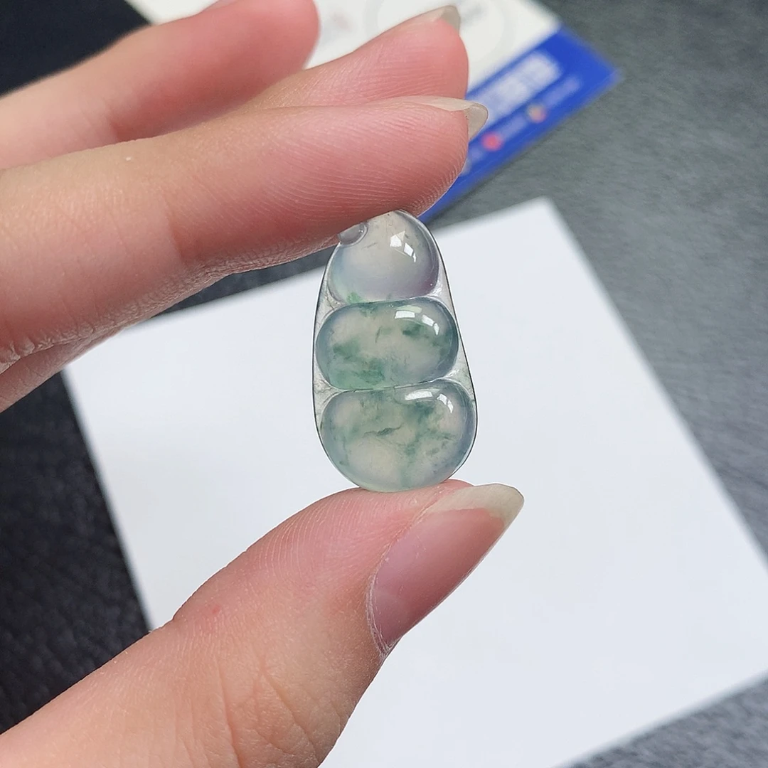 翡翠裸石缅甸天然A货翡翠冰种豆子