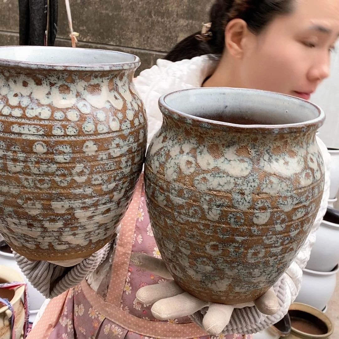 紫砂花盆瑕疵口17高21