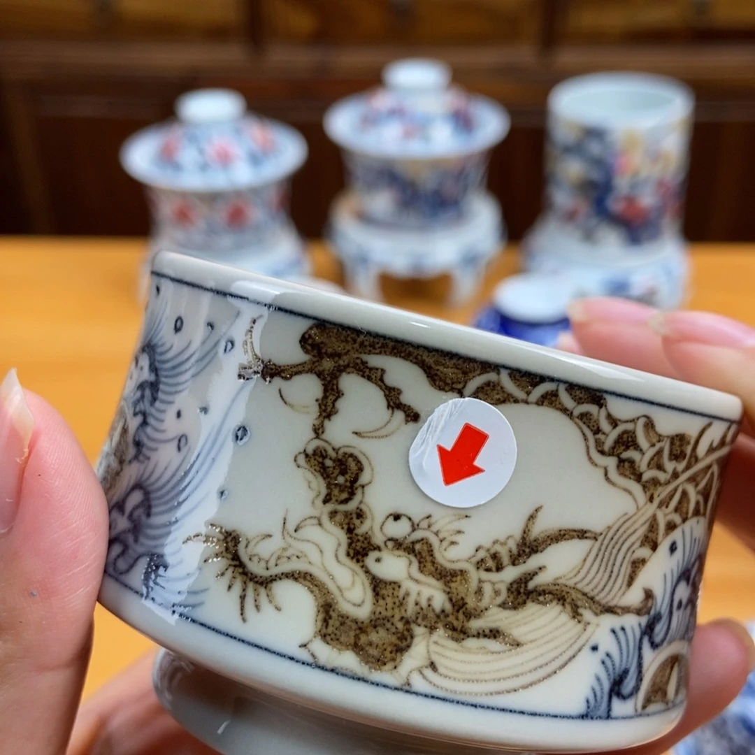 手绘现代茶具非古董