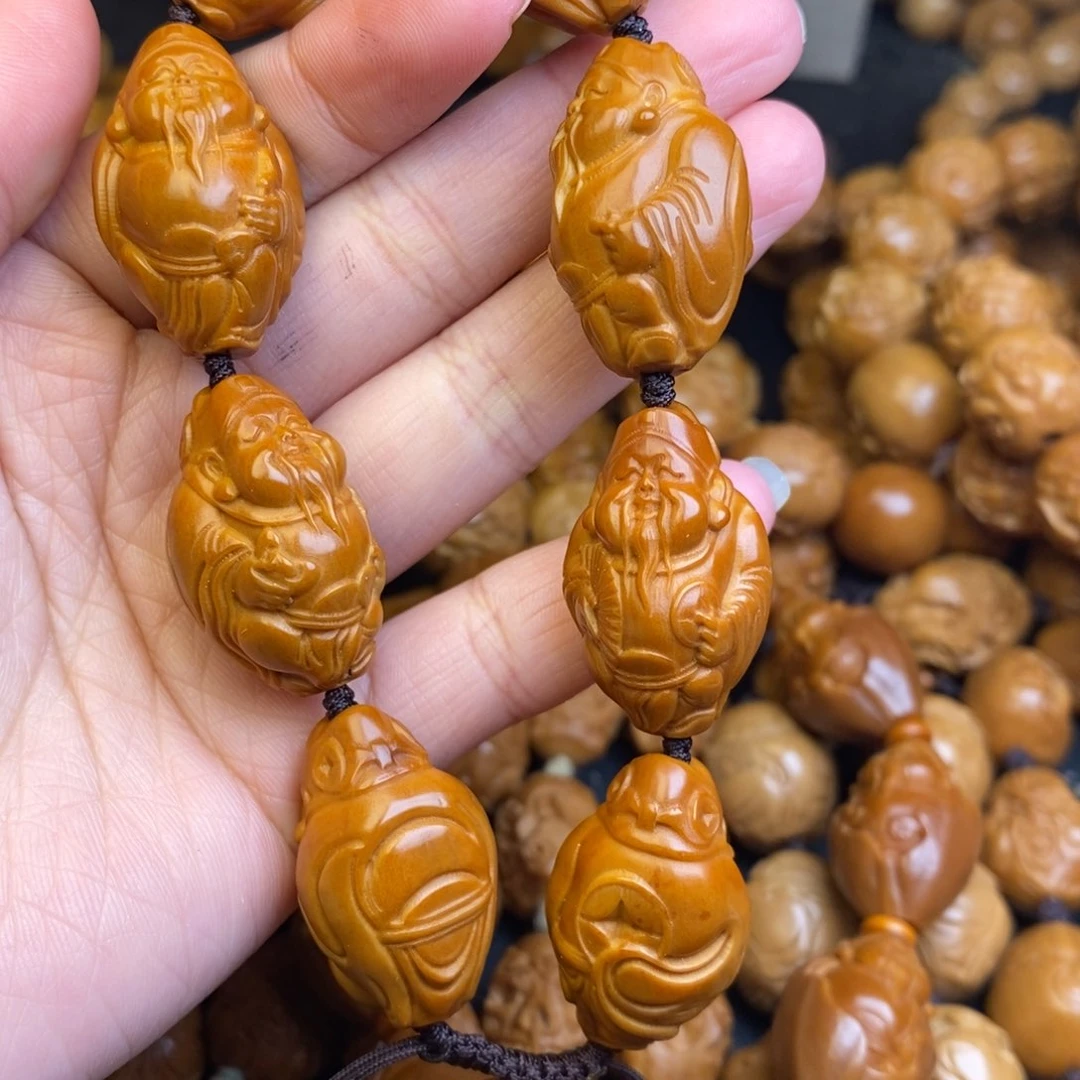 橄榄核吊坠八方来财1.8