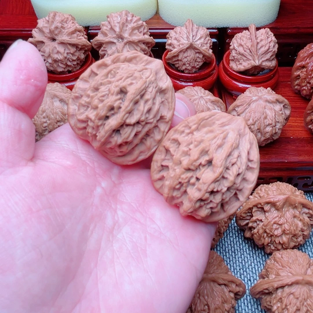 吊坠文玩核桃麦穗虎头41尺全品