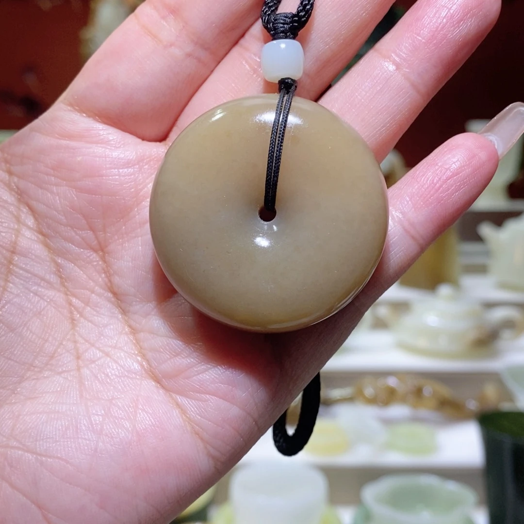 未镶嵌和田玉挂件新疆和田玉糖料平安扣