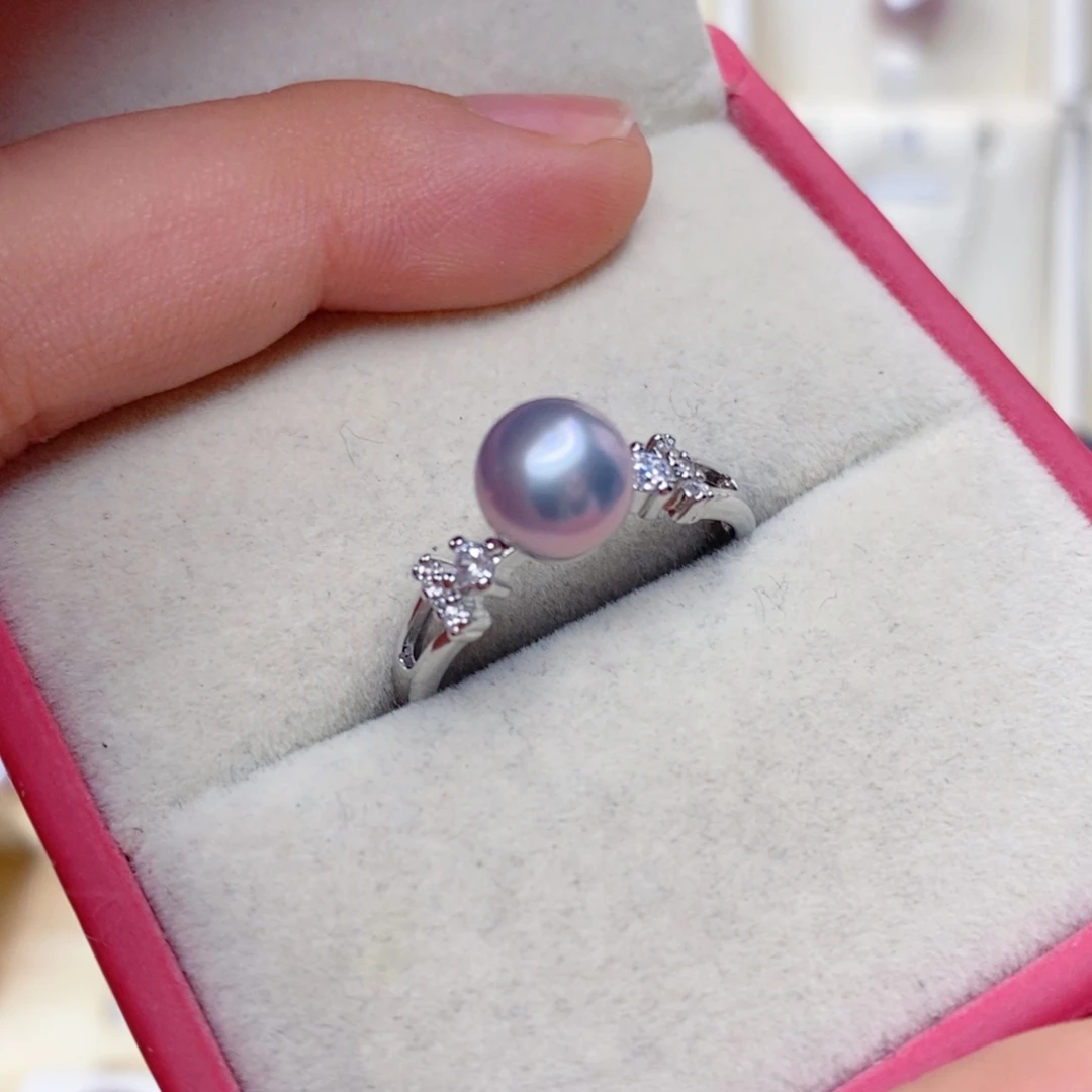 淡水珍珠戒指合金