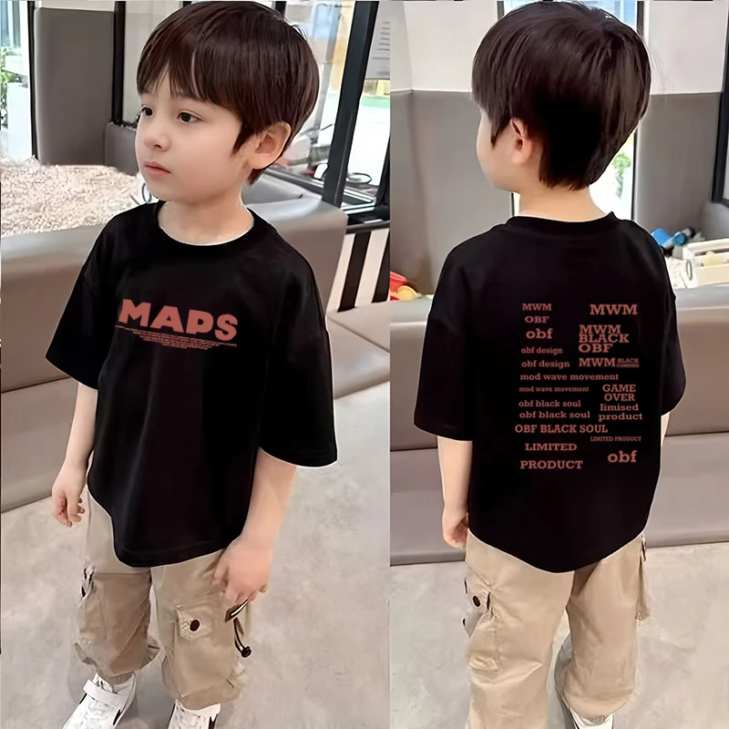 男童纯棉短袖t恤新款卡通印花圆领半袖夏季韩版儿童宽松休闲体恤