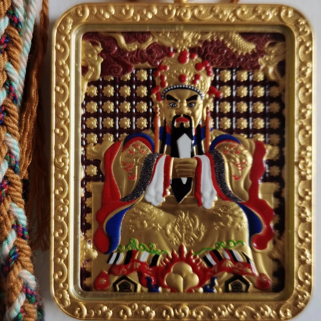 铜合金玻璃项链 五爷唐卡