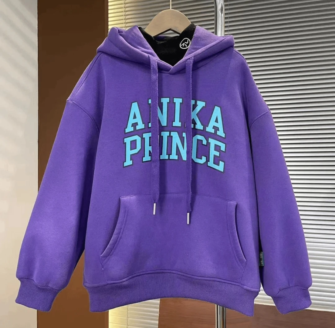 男童冬季卫衣2024加绒加厚大童潮流休闲韩版童装儿童字母印花衣服