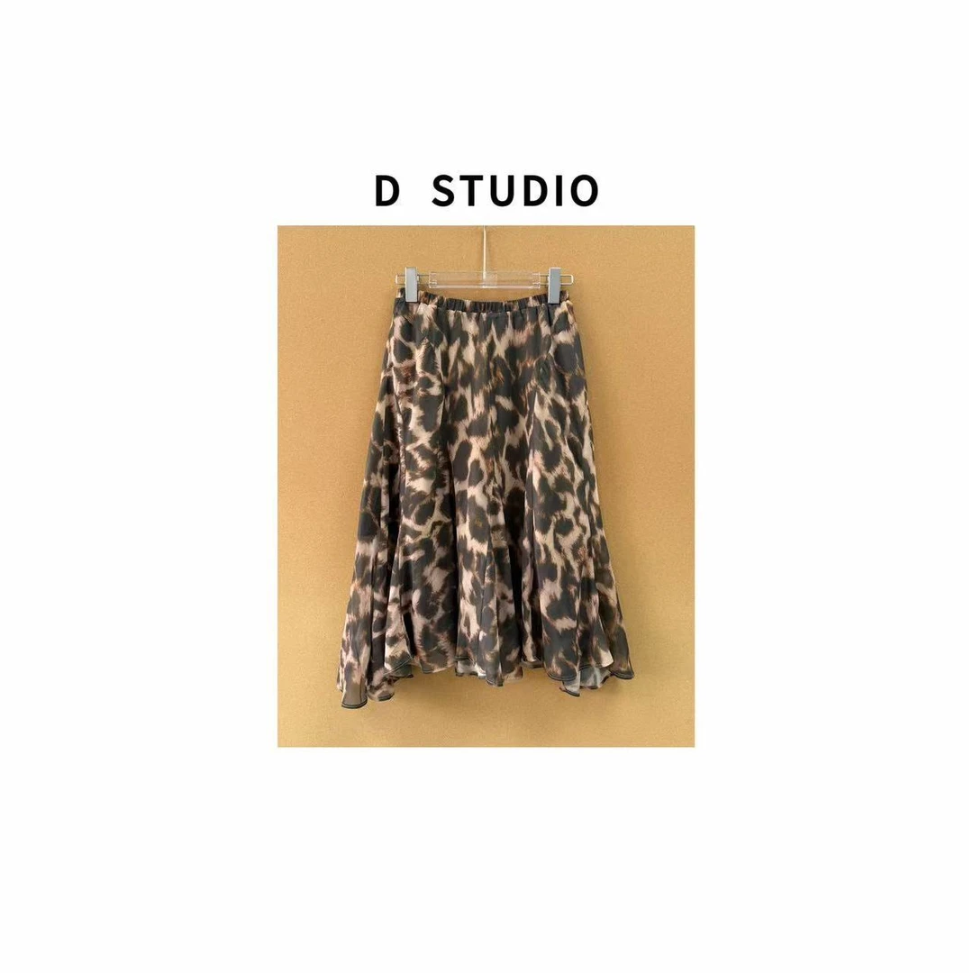 D STUDIO 豹纹半裙 D3105
