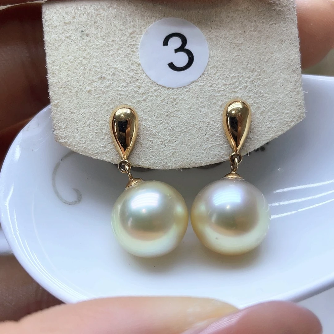 海水珍珠耳饰18K金镶嵌