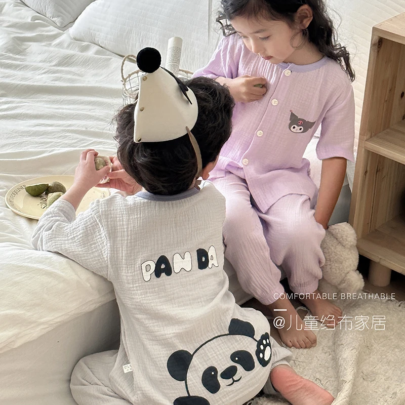 乔治蓝乔儿童绉布手版家居服0122