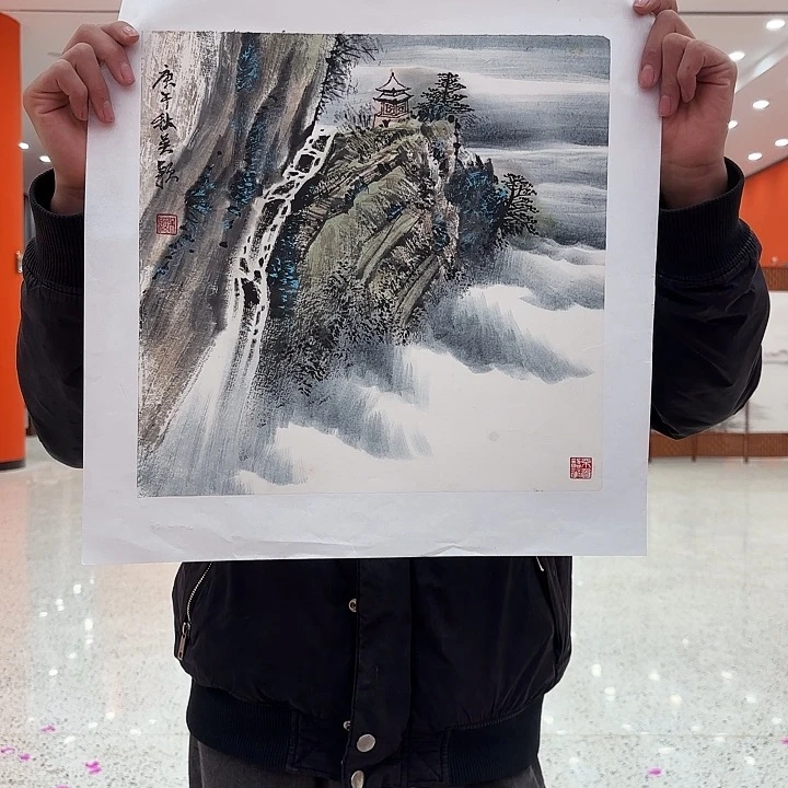 国画吴颖老先生国际展览原作