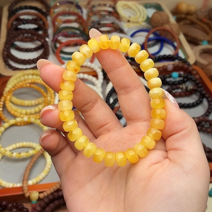 蜜蜡未镶嵌手串8.5mm
