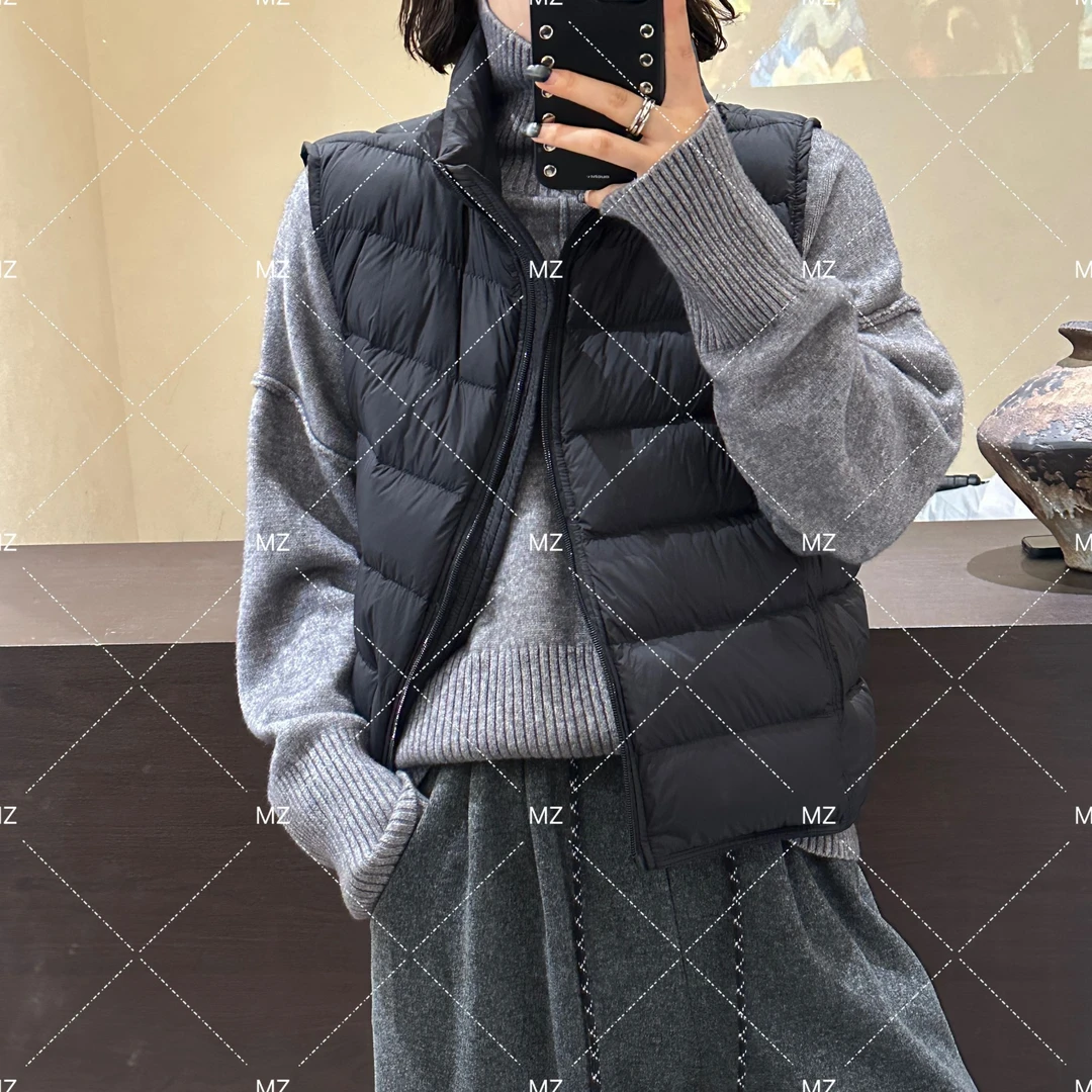 【格子家】秋冬简约拉链时尚马夹B424