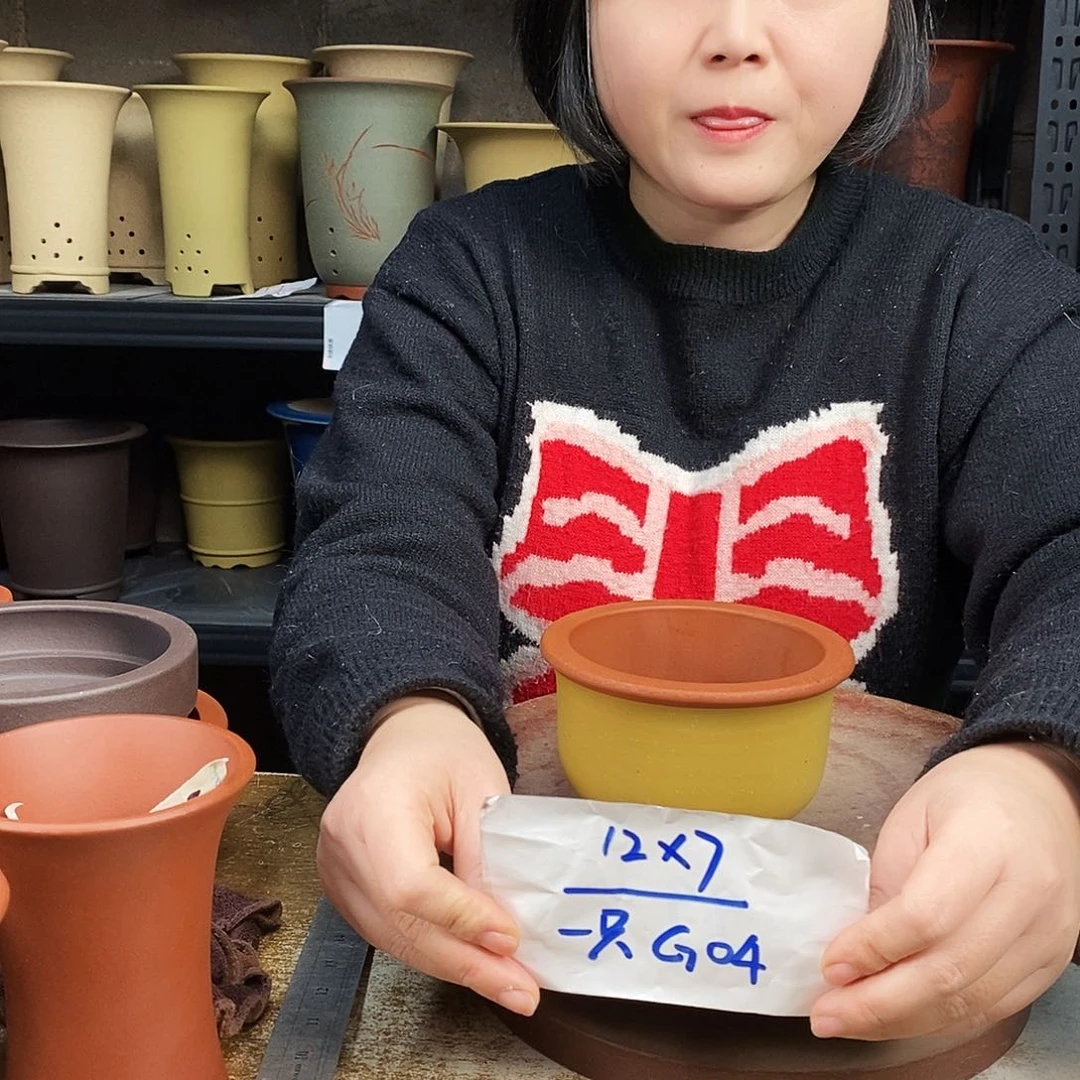 紫砂一只花盆货号G04