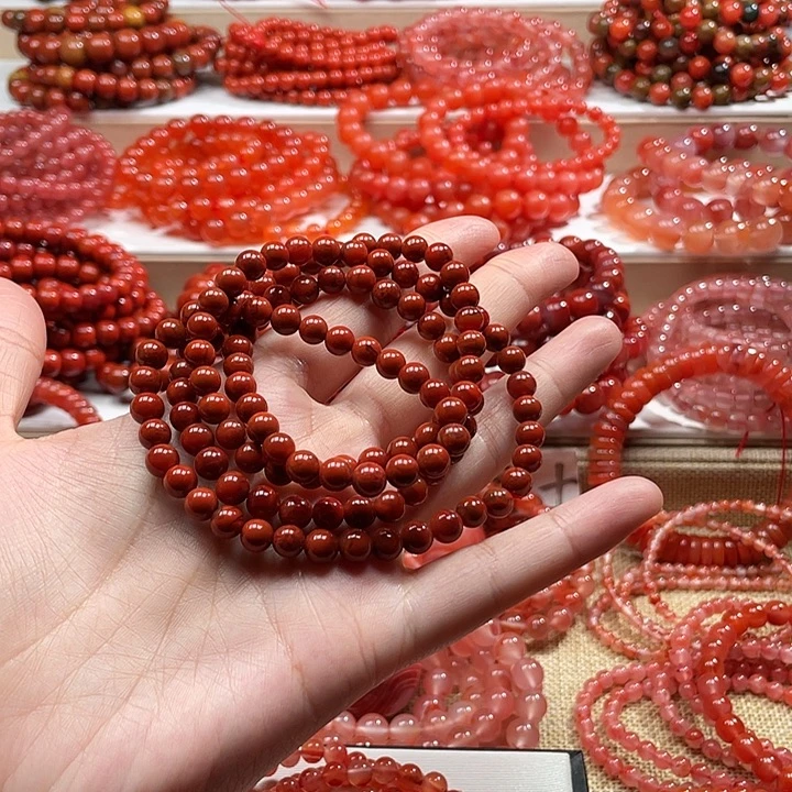 南红玛瑙未镶嵌手链