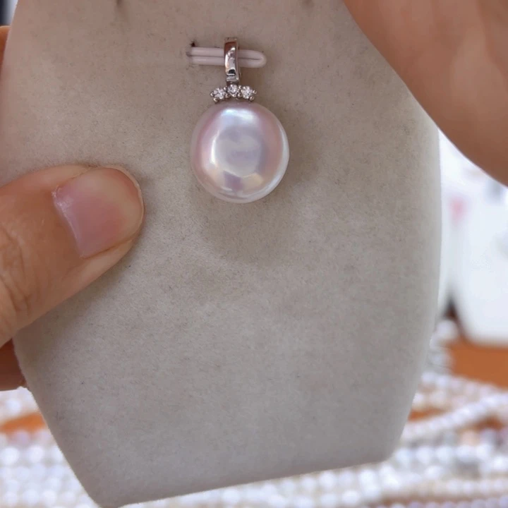 银S925镶嵌淡水珍珠成品