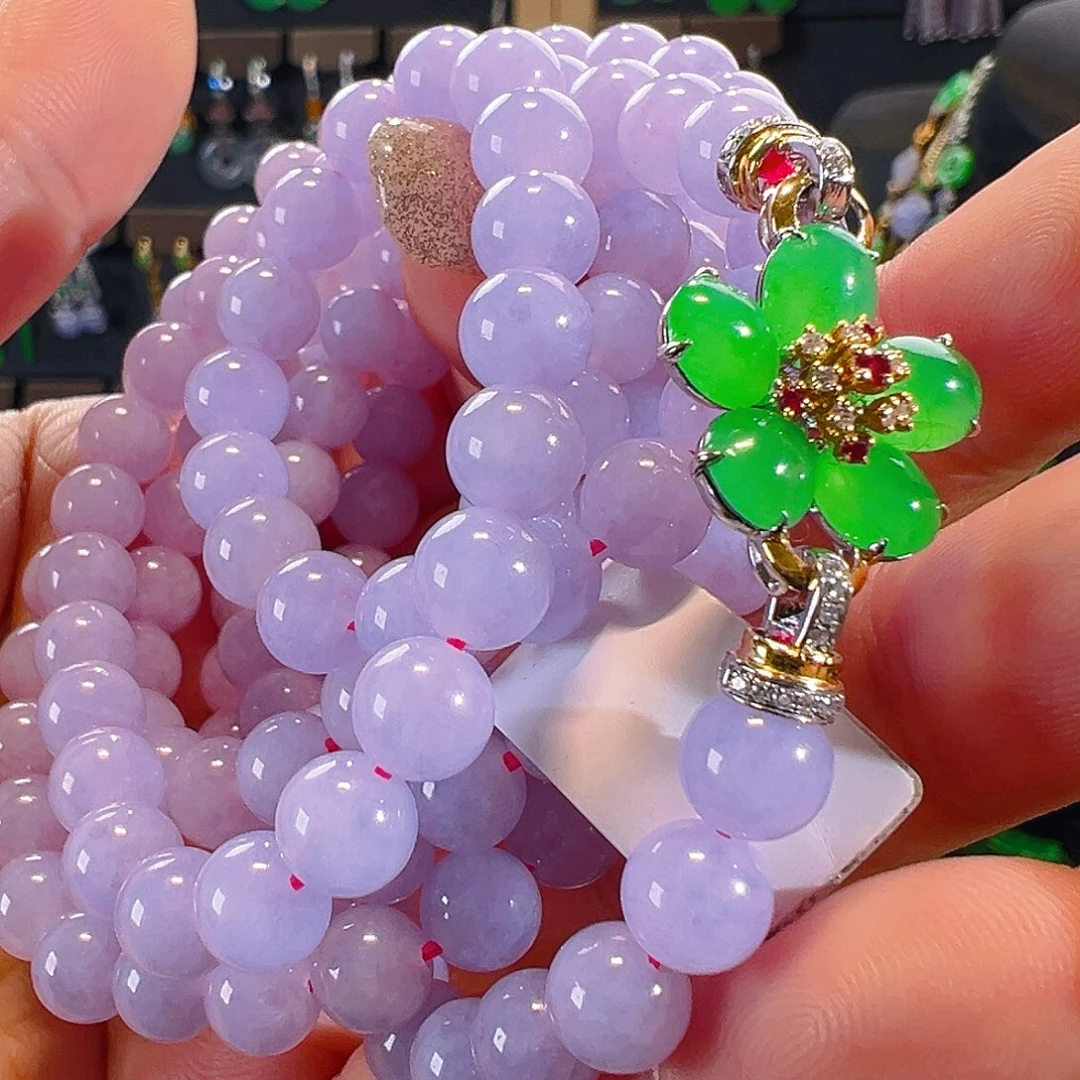 翡翠18K金镶嵌颈饰签收后24小时鉴赏期