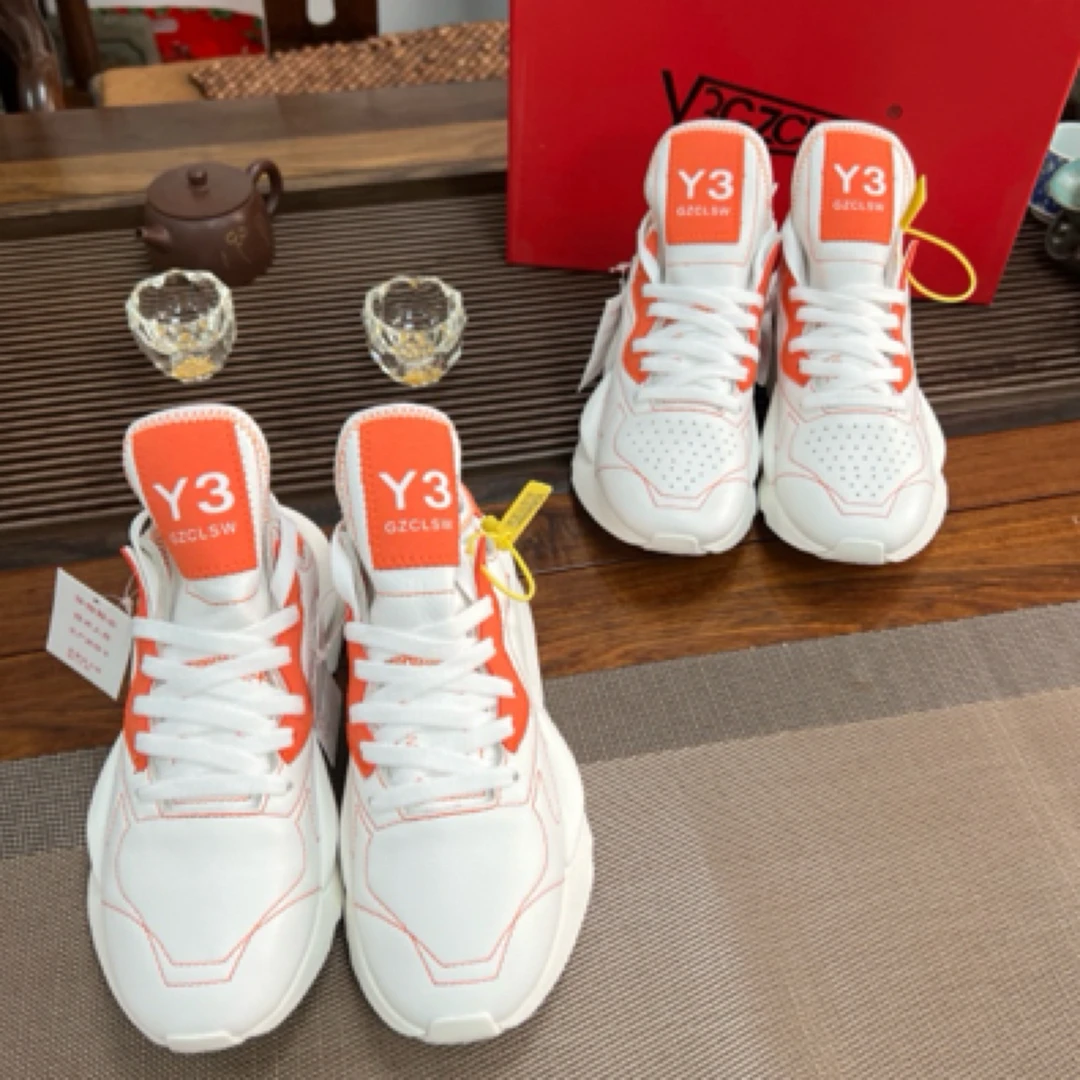Y3GZCLSW厚底跑步鞋情侣百搭鞋子鞋带男鞋休闲鞋白红小白鞋老爹鞋