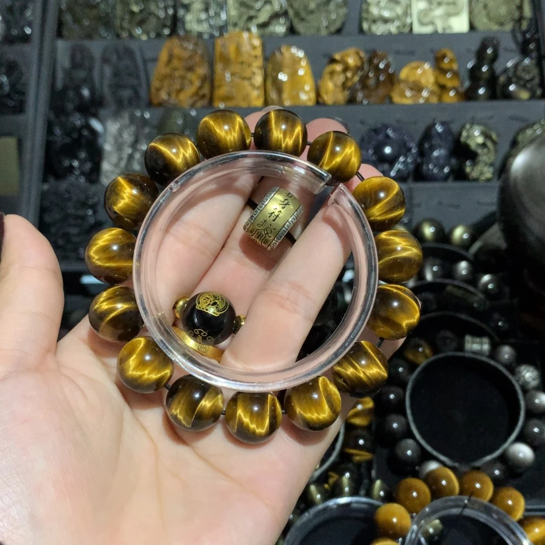 未镶嵌手串木变石（虎睛石）巧**酱