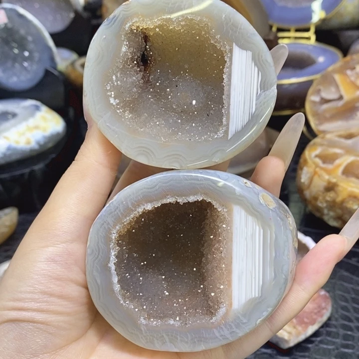 未镶嵌珠宝半成品紫晶彩晶盆