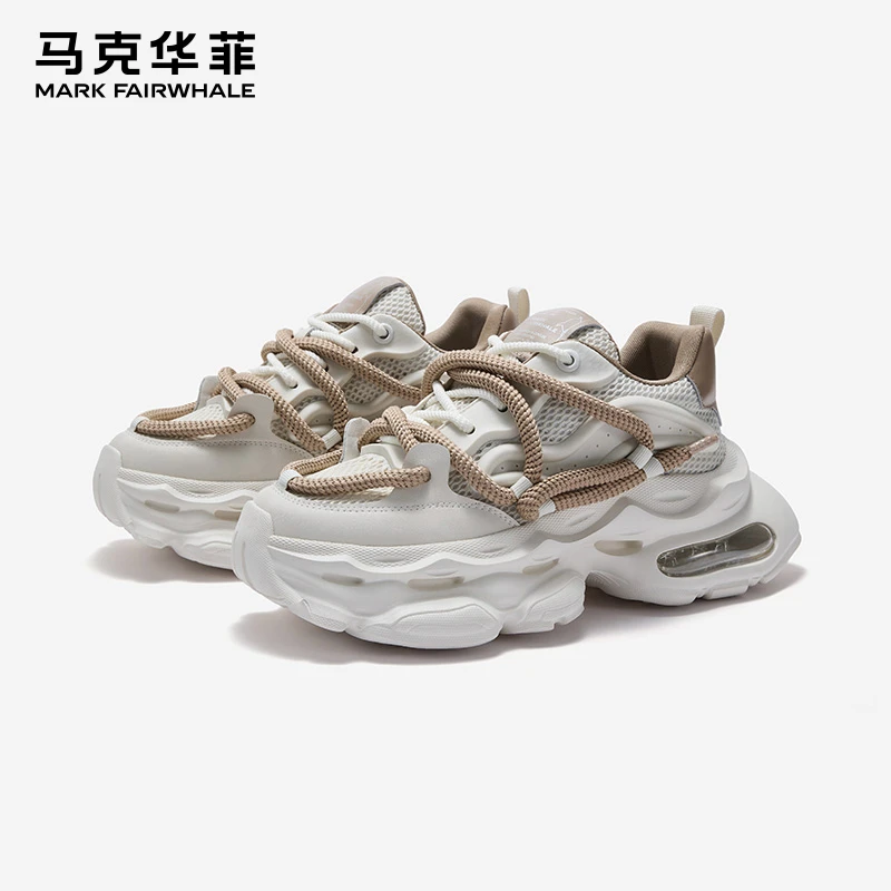 马克华菲男鞋夏季新款厚底增高老爹鞋百搭透气运动休闲情侣鞋潮鞋