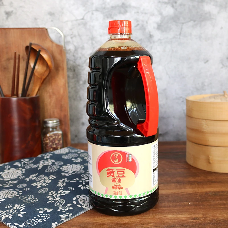 中坝黄豆酱油1.8L家用酱油大桶装家庭烹饪炒菜调味品餐饮商用