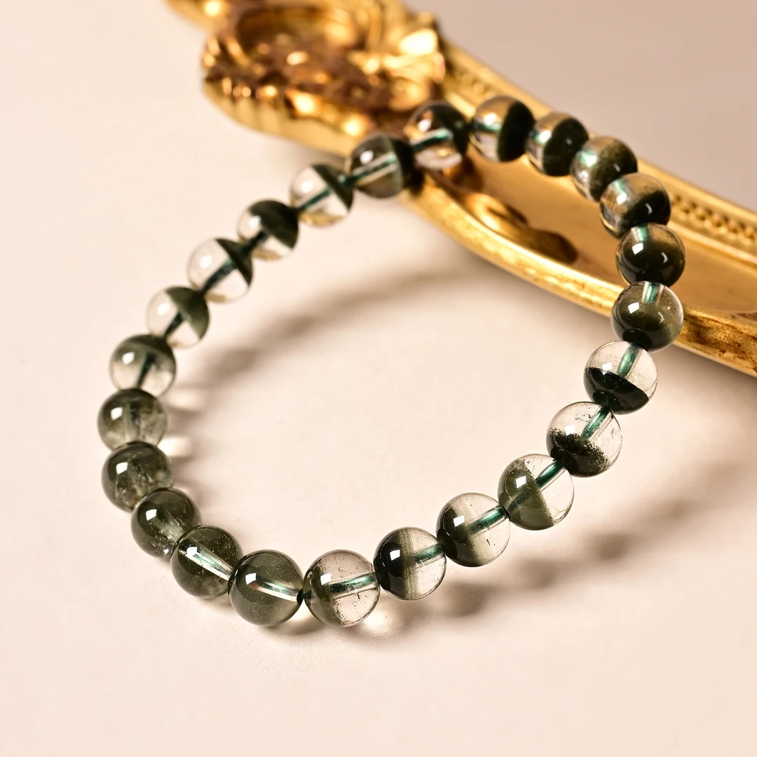 九福晶典  半盆绿幽灵水晶手串 (多样性发货）