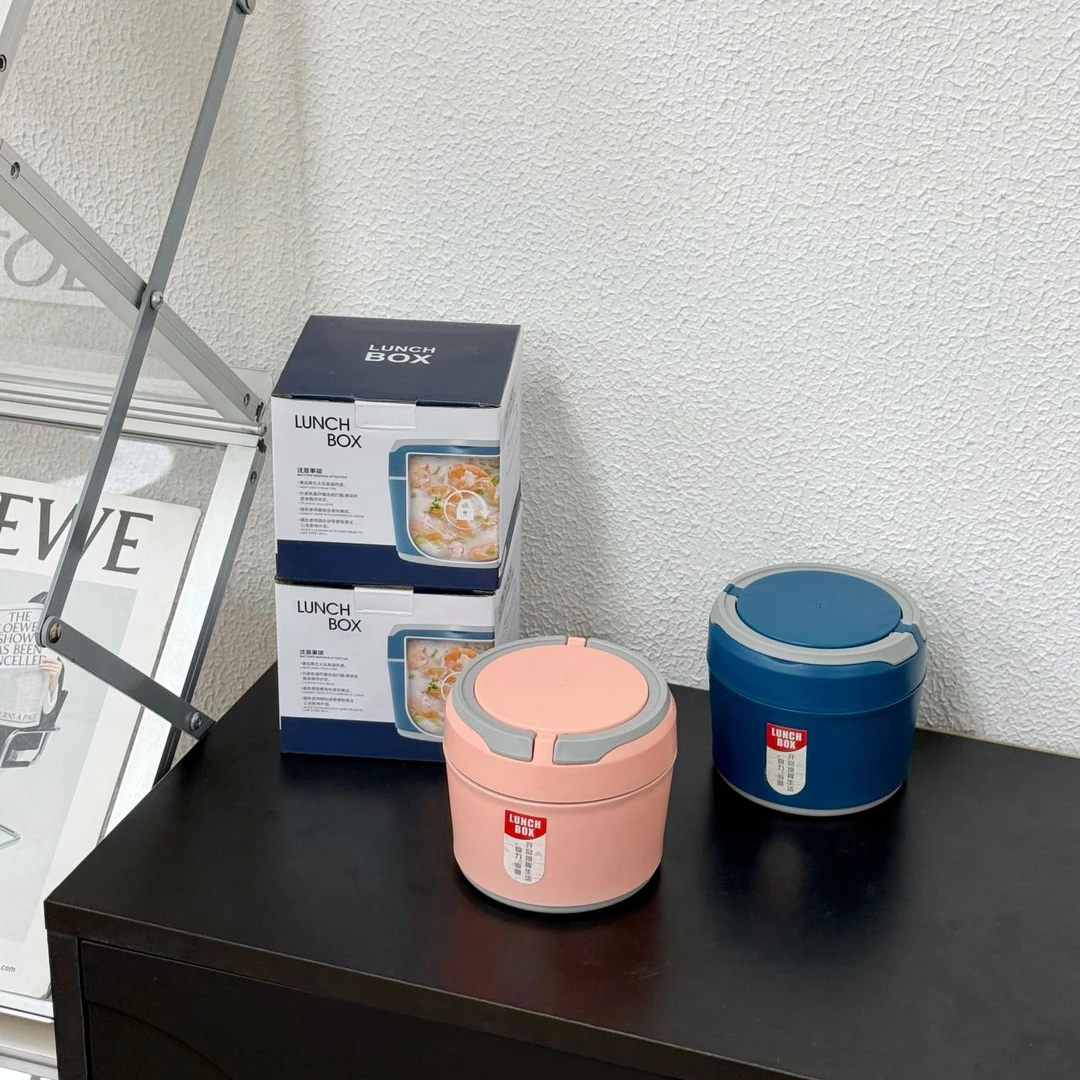 2124圆筒型不锈钢便当盒